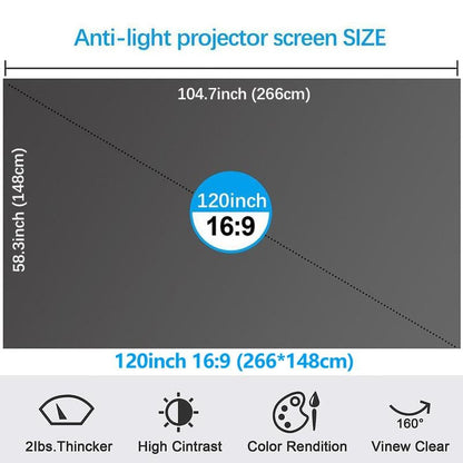 4K Metal Lightproof Foldable Portable Movie Screen 16:9 🎥✨