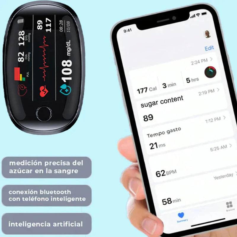 🔥Final 3 Hours : Only Limited Stock Left🏆Aurora Tech™ Non-Invasive Blood Glucose Meter 99.9% Accuracy （Mayo Clinic Recommended）