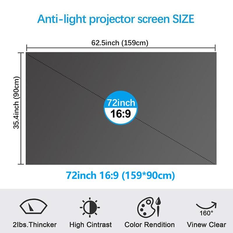 72 inch(160cm*90cm)
