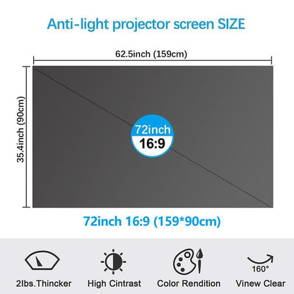 4K Metal Lightproof Foldable Portable Movie Screen 16:9 🎥✨