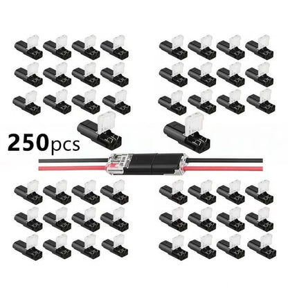 Double-Wire Plug-in Connector Led Light Strip Connectors 2 Pin