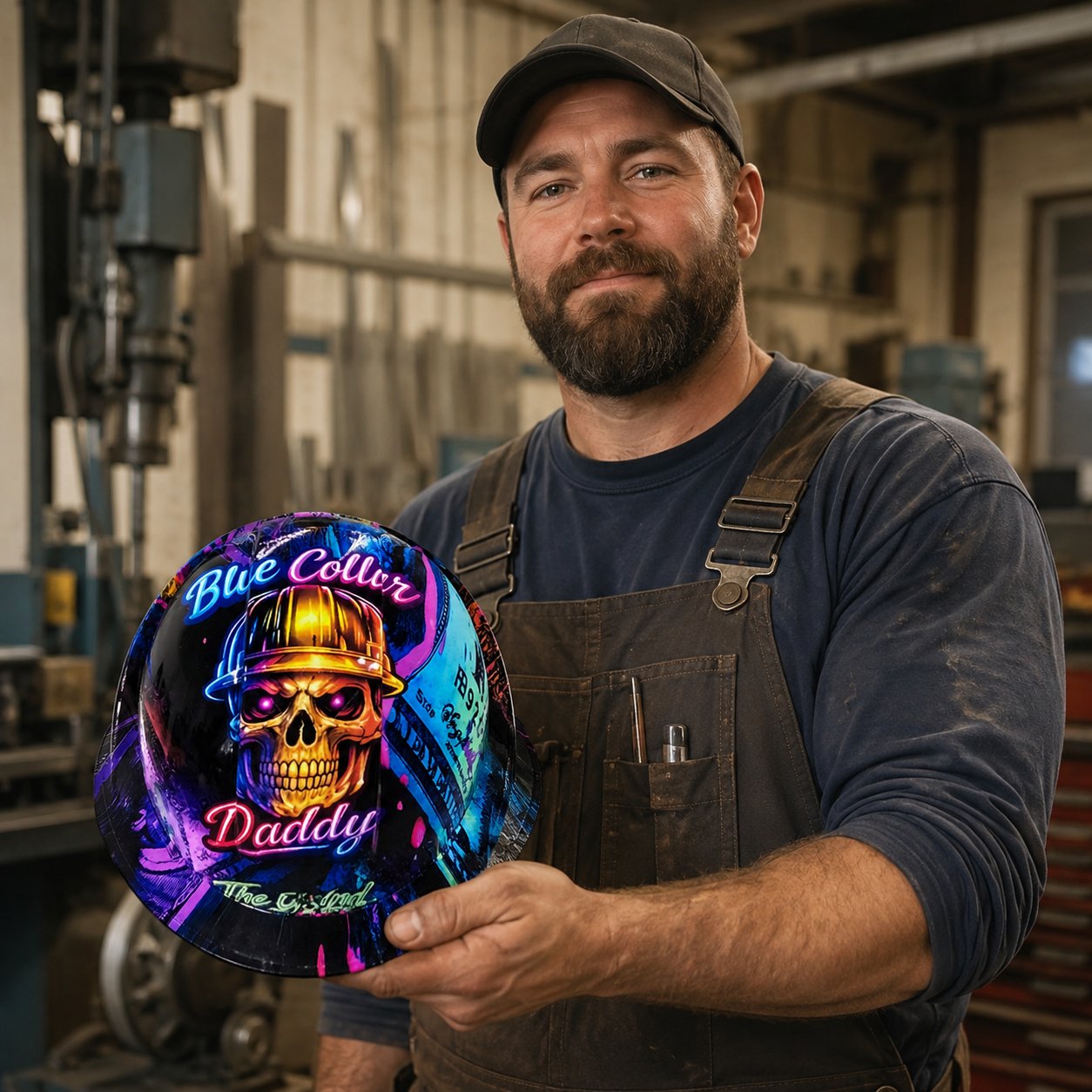 🔥Father‘s Day 50% OFF 👷‍♂️ Blue Collar Daddy Hydro-Dipped Hard Hat