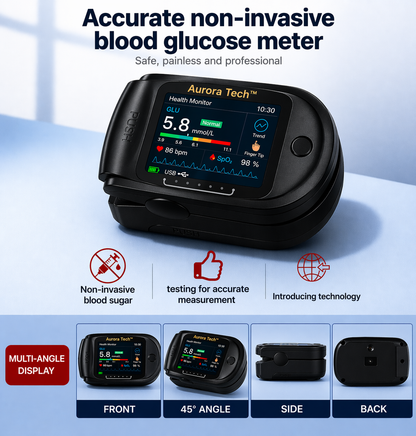 💥Aurora Tech™ Non-Invasive AI Blood Sugar Analyzer | High-Precision 99.9% Accuracy | TGA Certified