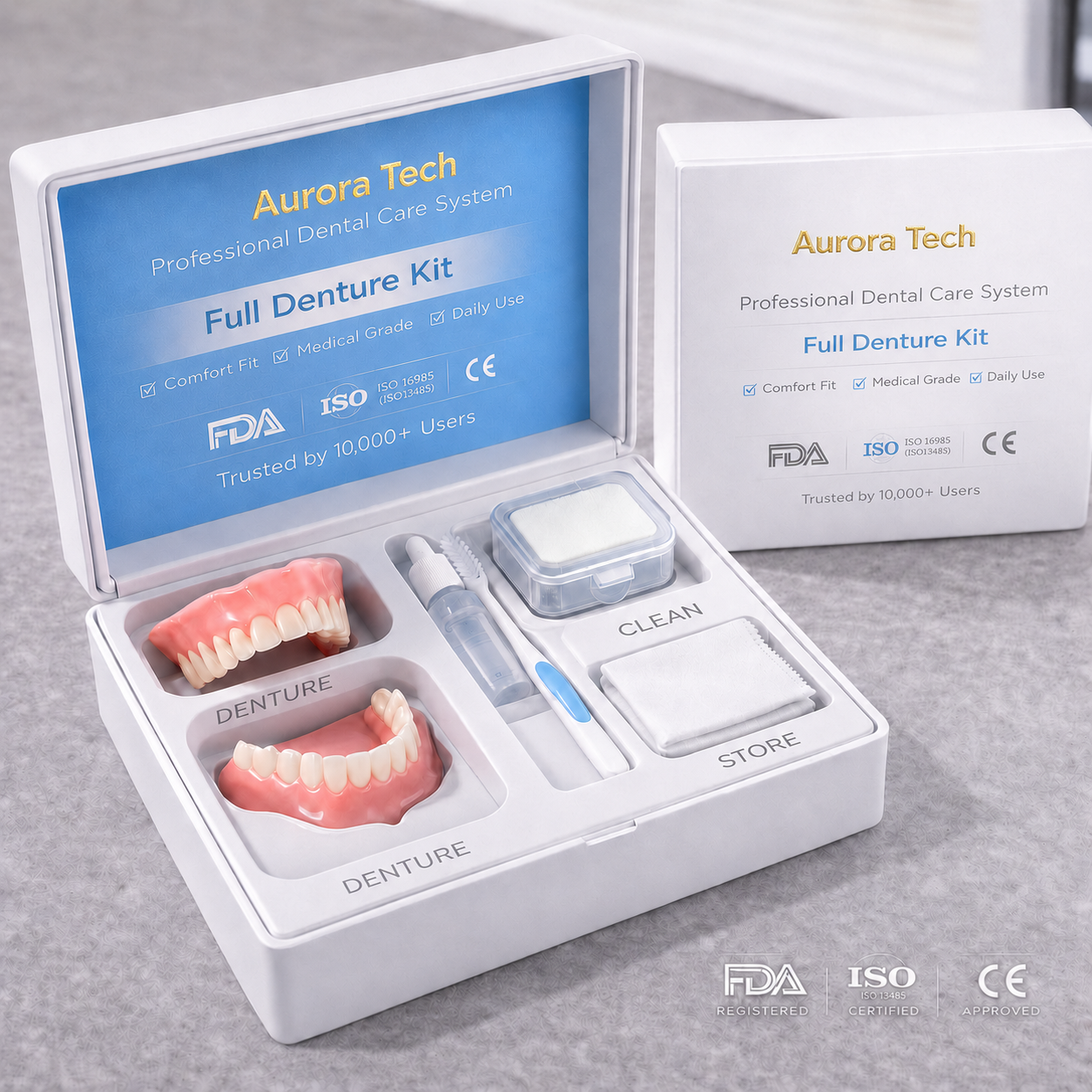 Custom-Fit Instant Smile Dentures – Natural Looking Comfort Fit