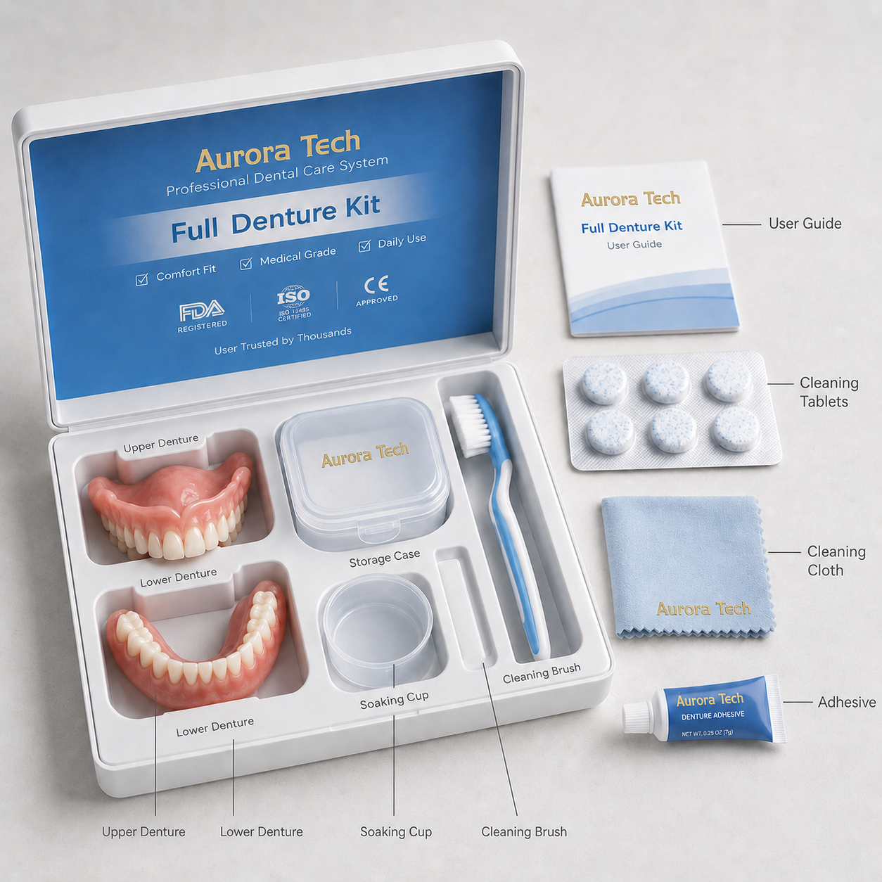 Custom-Fit Instant Smile Dentures – Natural Looking Comfort Fit