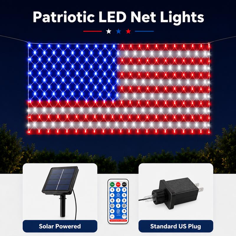 Solar American LED Flag - Celebrate America's 250th Birthday