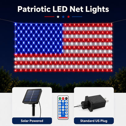 Solar American LED Flag - Celebrate America's 250th Birthday